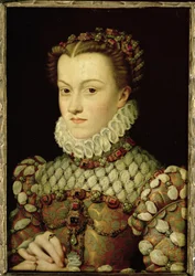 Portrait of Elizabeth of Austria (1554-92) Queen of France, c.1570